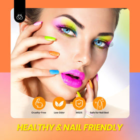 Application of beetles neon gel polish on nails