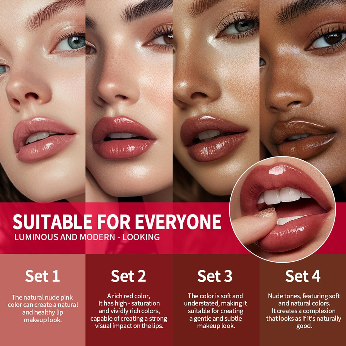 Application of BestLand lip liner on lips