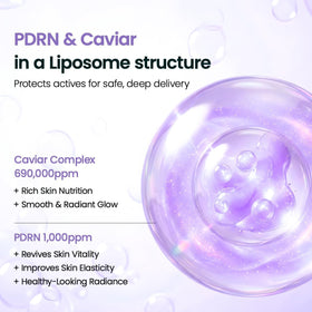 Application of BIODANCE Caviar PDRN Liposome Bubble support on skin