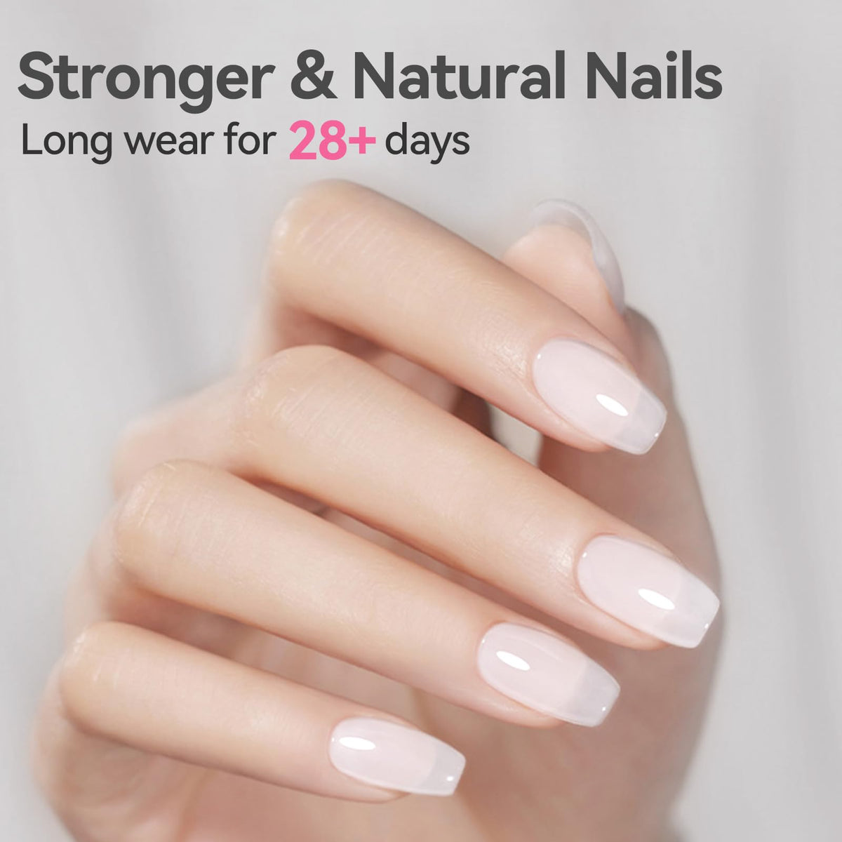 Application of Born Pretty Builder Nail Gel on nails