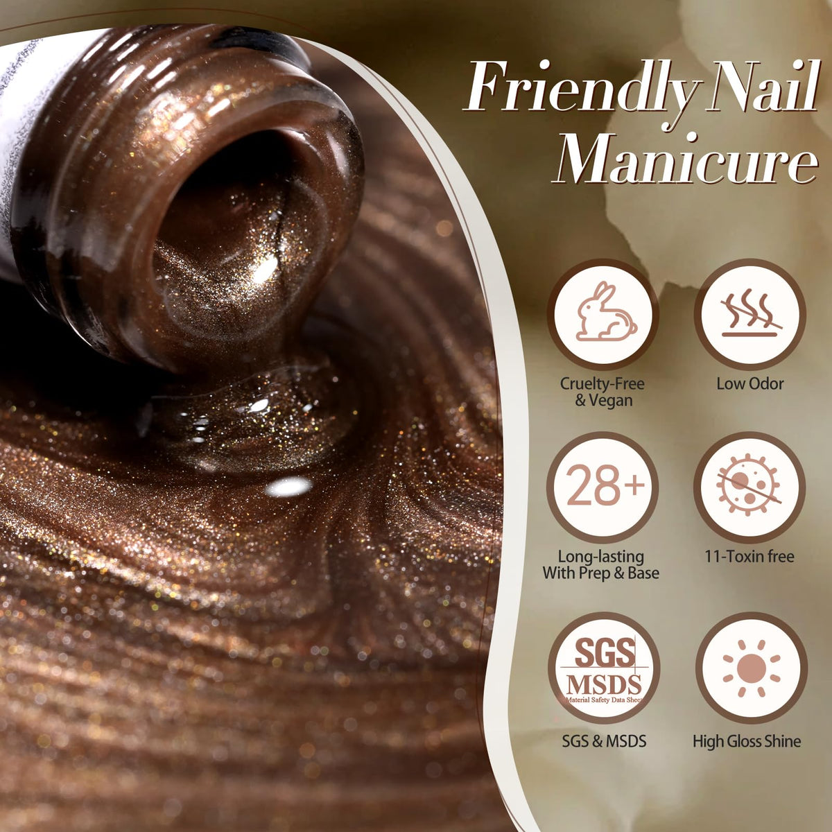Application of Born Pretty Cat Magnetic Eye Gel Nail Polish