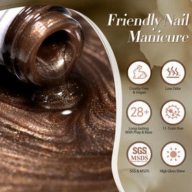 Application of Born Pretty Cat Magnetic Eye Gel Nail Polish