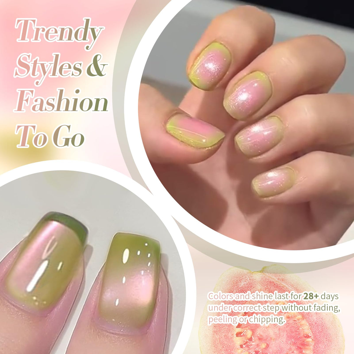 Application of Born Pretty Cat Magnetic Eye Gel Nail Polish on nails
