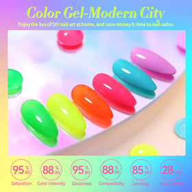 Application of Born Pretty Neon Gel Nail Polish on nails