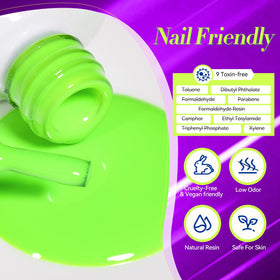 Application of Born Pretty Neon Gel Nail Polish on nails
