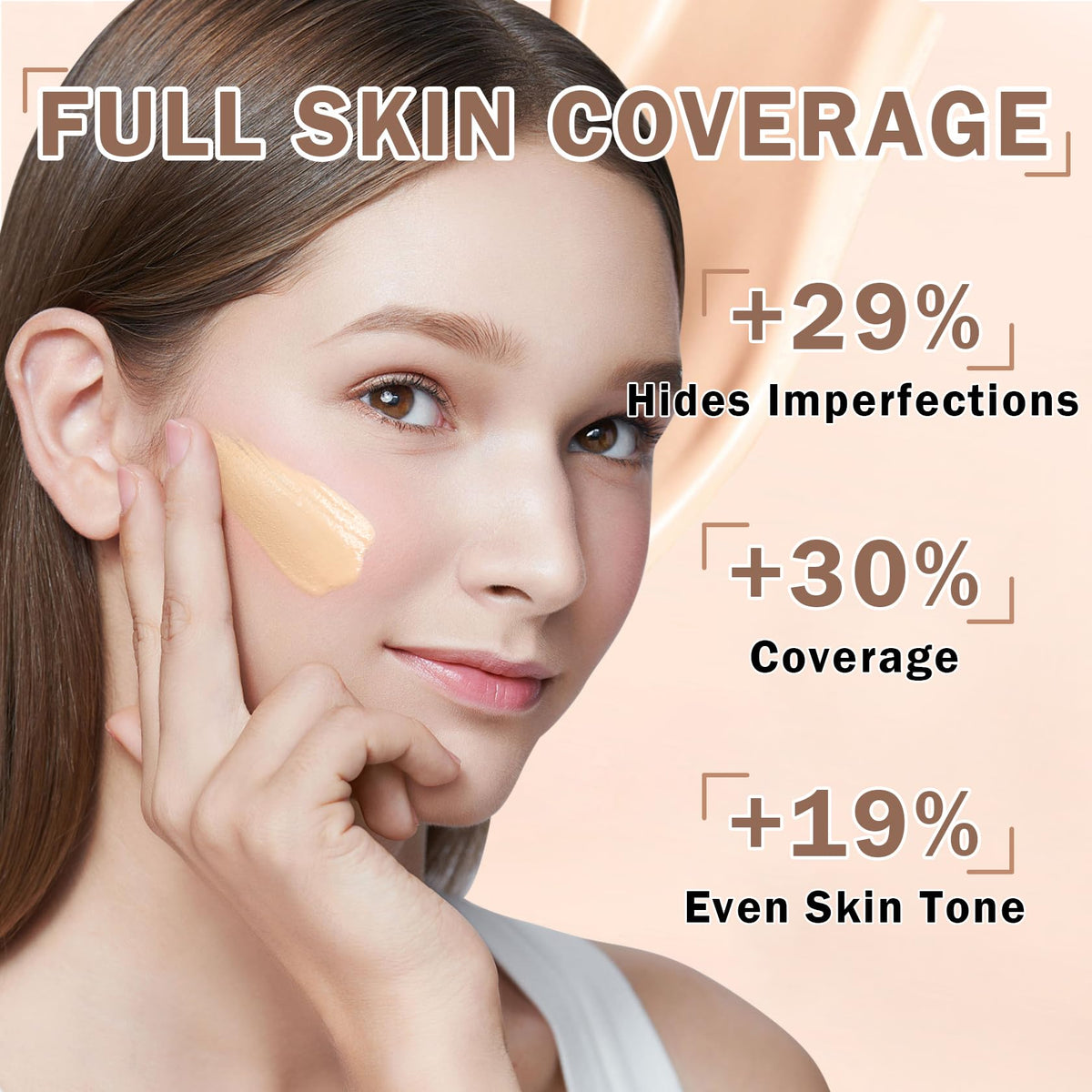 Application of CAHIUYOA Airbrush Foundation with foundation brush