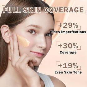 Application of CAHIUYOA Airbrush Foundation with foundation brush