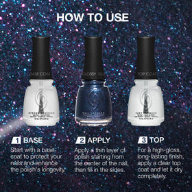 Application of China Glaze Fall From Grace nail polish on nails