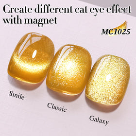 Application of Double Rhythm Cat Eye Gel Nail Polish under UV lamp