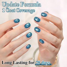 Application of Double Rhythm Cat Eye Gel Polish under LED lamp