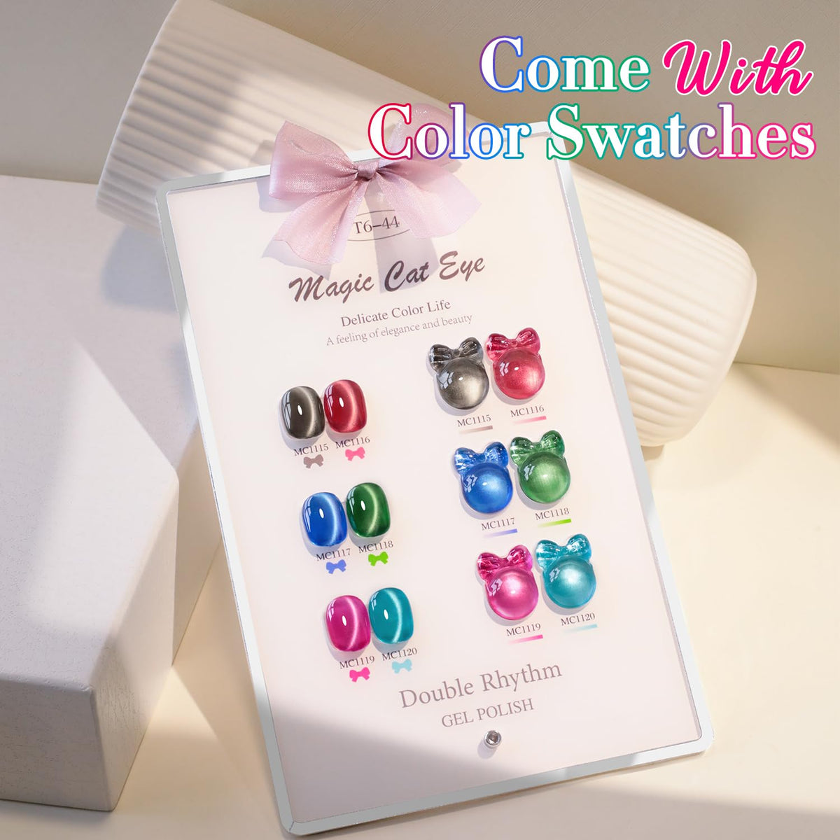 Application of Double Rhythm Gel Nail Polish under UV lamp