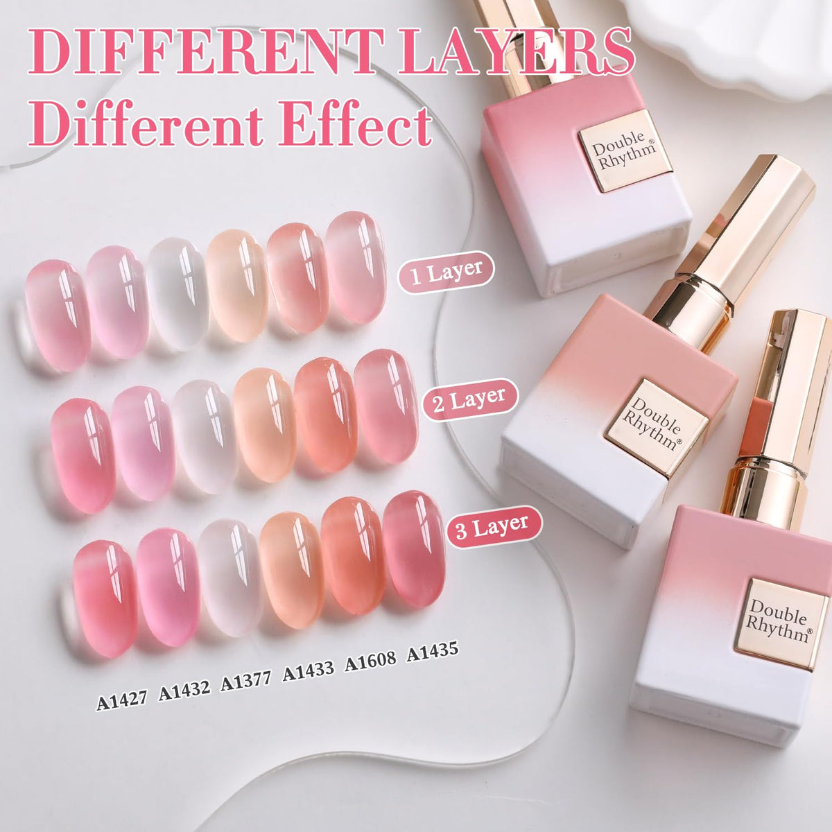 Application of Double Rhythm Gel Polish on nails