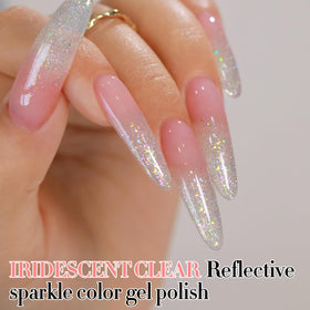 Application of Double Rhythm Glitter Gel Polish on nails