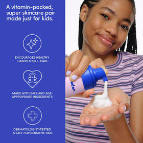 Application of Evereden Kids Multi-Vitamin Face Wash on child's skin