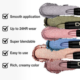 Application of evpct cream eyeshadow on eyelid