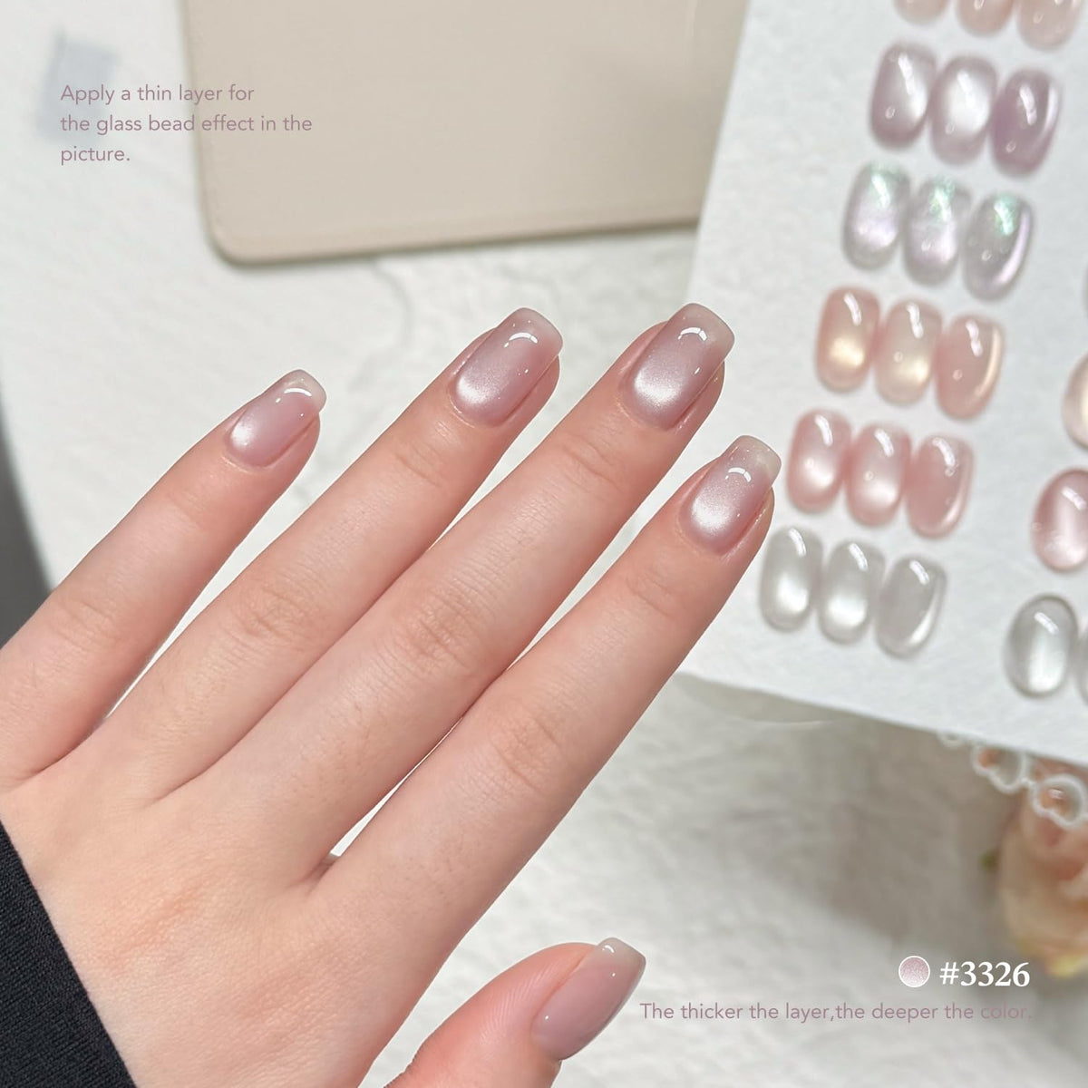 Application of GAOY Cat Eye Gel Nail Polish on nails