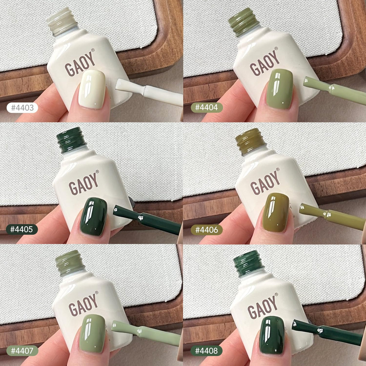 Application of GAOY gel nail polish with glossy finish