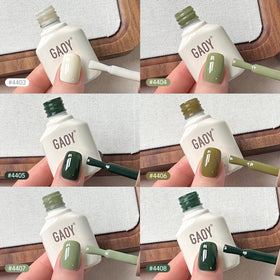 Application of GAOY gel nail polish with glossy finish