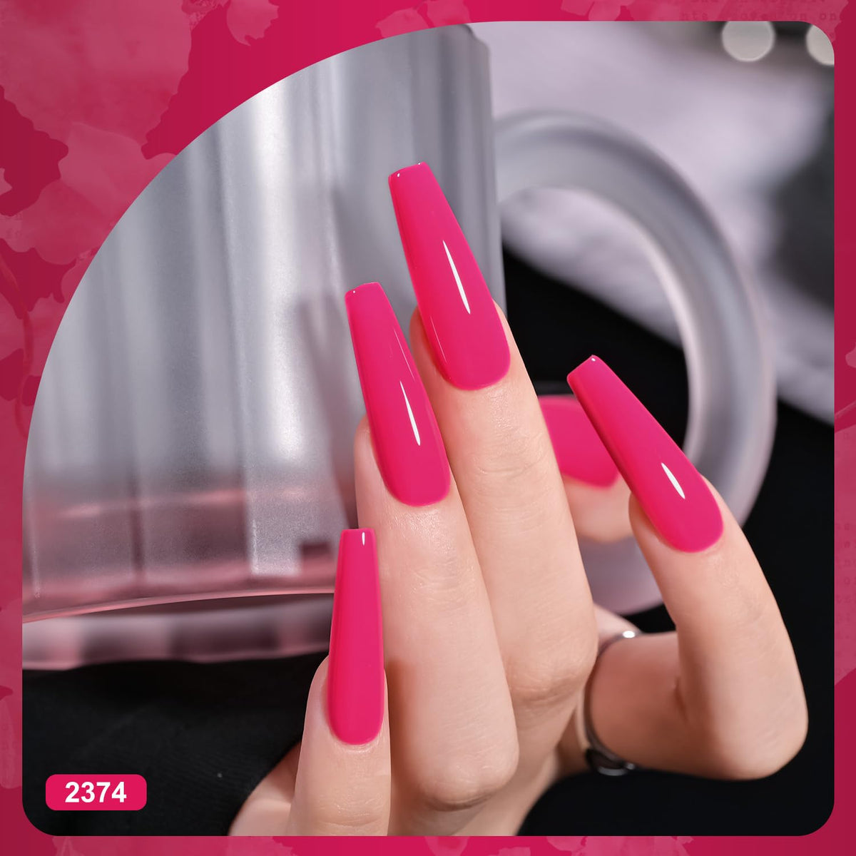 Application of GAOY gel polish on nails with UV light