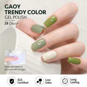 Application of GAOY gel polish with glossy finish