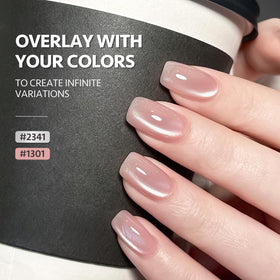 Application of GAOY Glassy Cat Eye Gel Polish on nails
