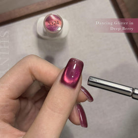 Application of GAOY Hot Pink Gel Polish on nails