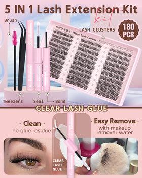 Application of Goddvenus lash clusters on model's eyes