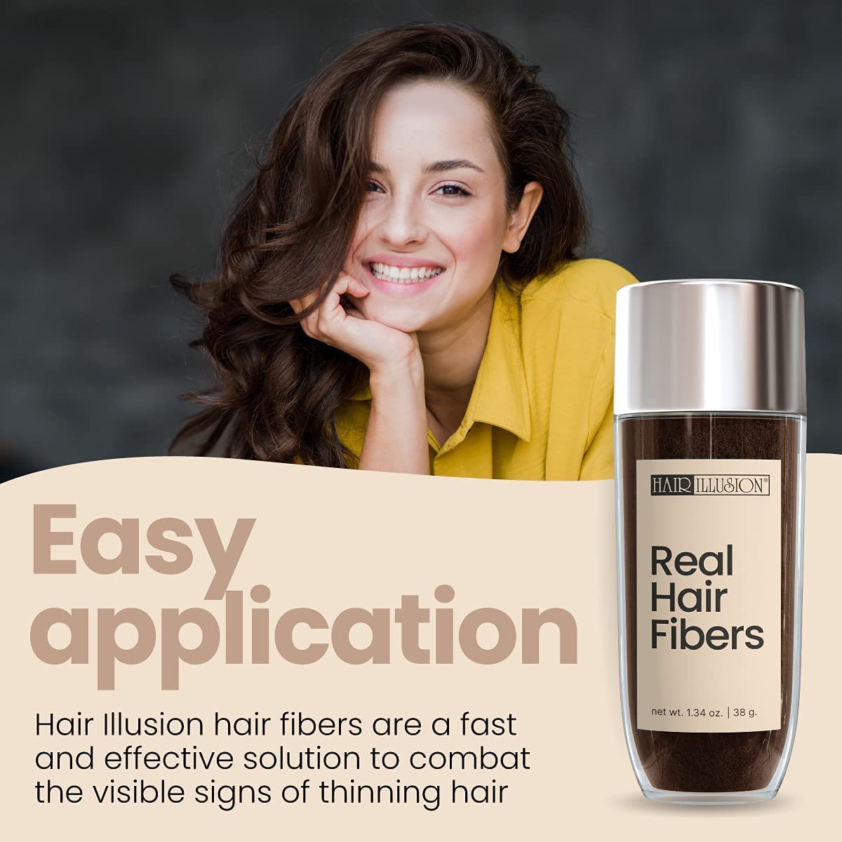 Application of Hair Dance Hair Illusion on thinning hair