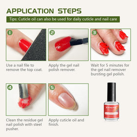 Application of JODSONE Gel Nail Remover on nails