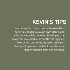 Application of KEVIN.MURPHY Maxi.Wash Detox Shampoo on wet hair