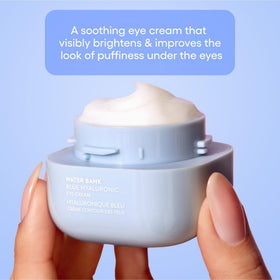 Application of LANEIGE Water Bank Blue Hyaluronic Eye Cream on skin