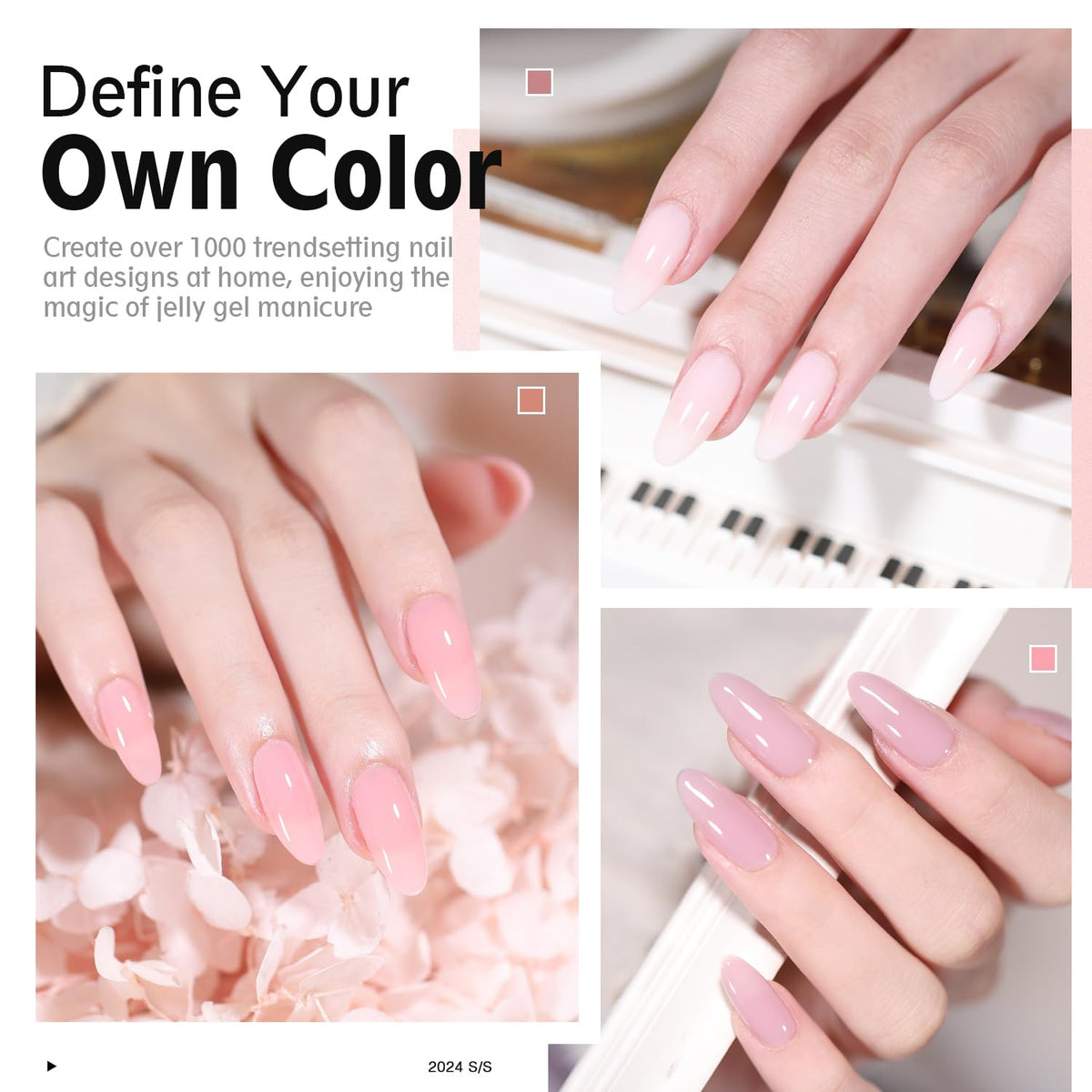Application of Larvall Jelly Gel Nail Polish on nails