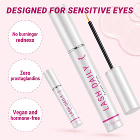 Application of LRLAY Lash Serum on upper lash line