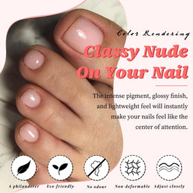 Application of LuckForever press on toenails on feet