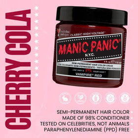 Application of MANIC PANIC Vampire Red hair dye