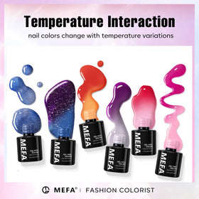 Application of MEFA gel polish under UV lamp