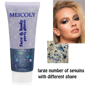 Application of MEICOLY glitter on skin