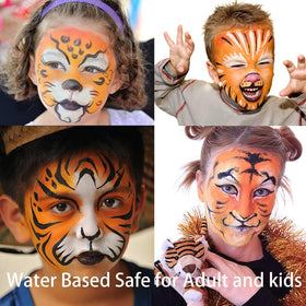 Application of MEICOLY Orange Face Body Paint on skin