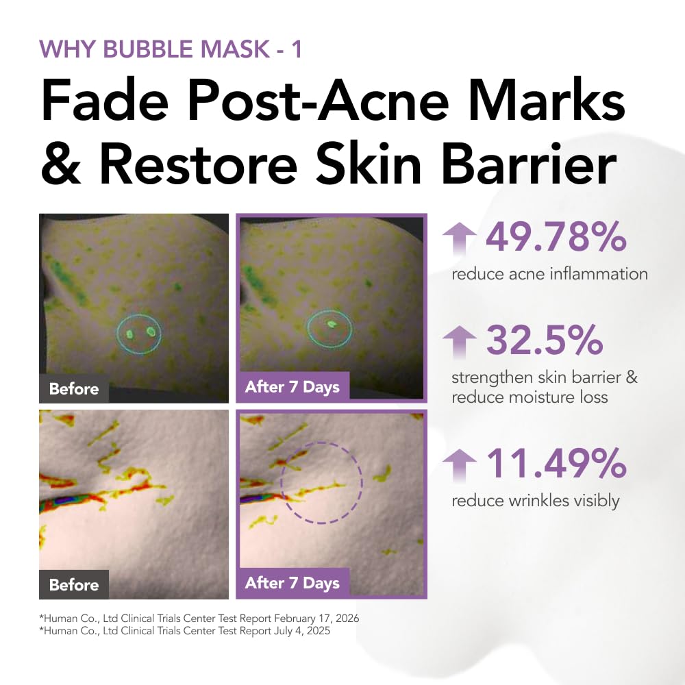 Application of MENOKIN Bubble Mask on skin
