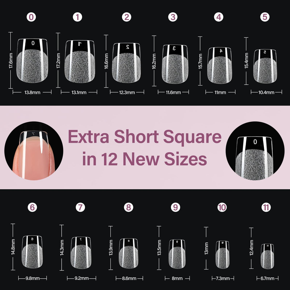 Application of Misssix gel nail tips with UV light