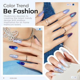 Application of modelones gel nail polish on nails