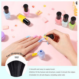 Application of Morovan nail polish on nails
