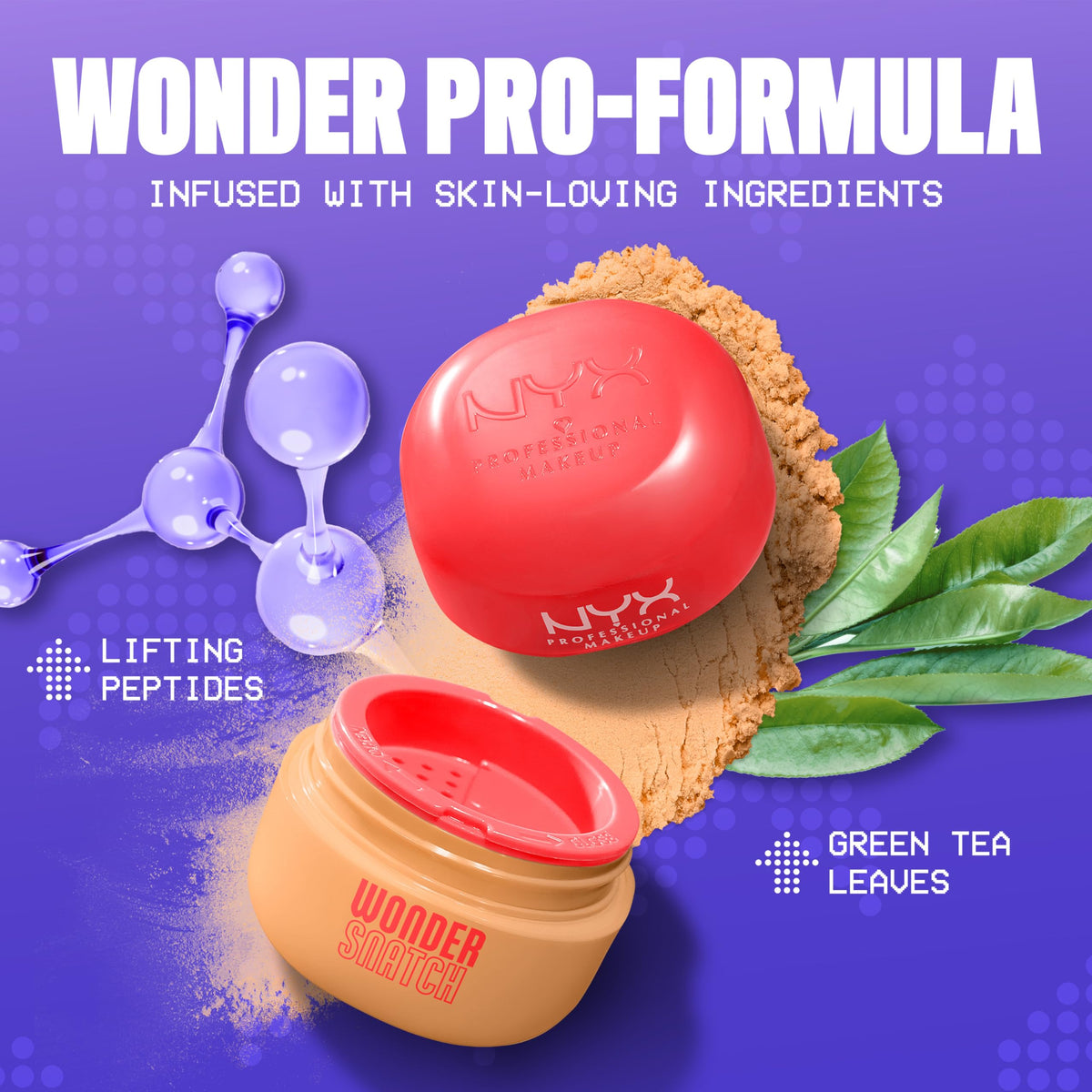 Application of NYX Wonder Snatch Setting Powder on makeup
