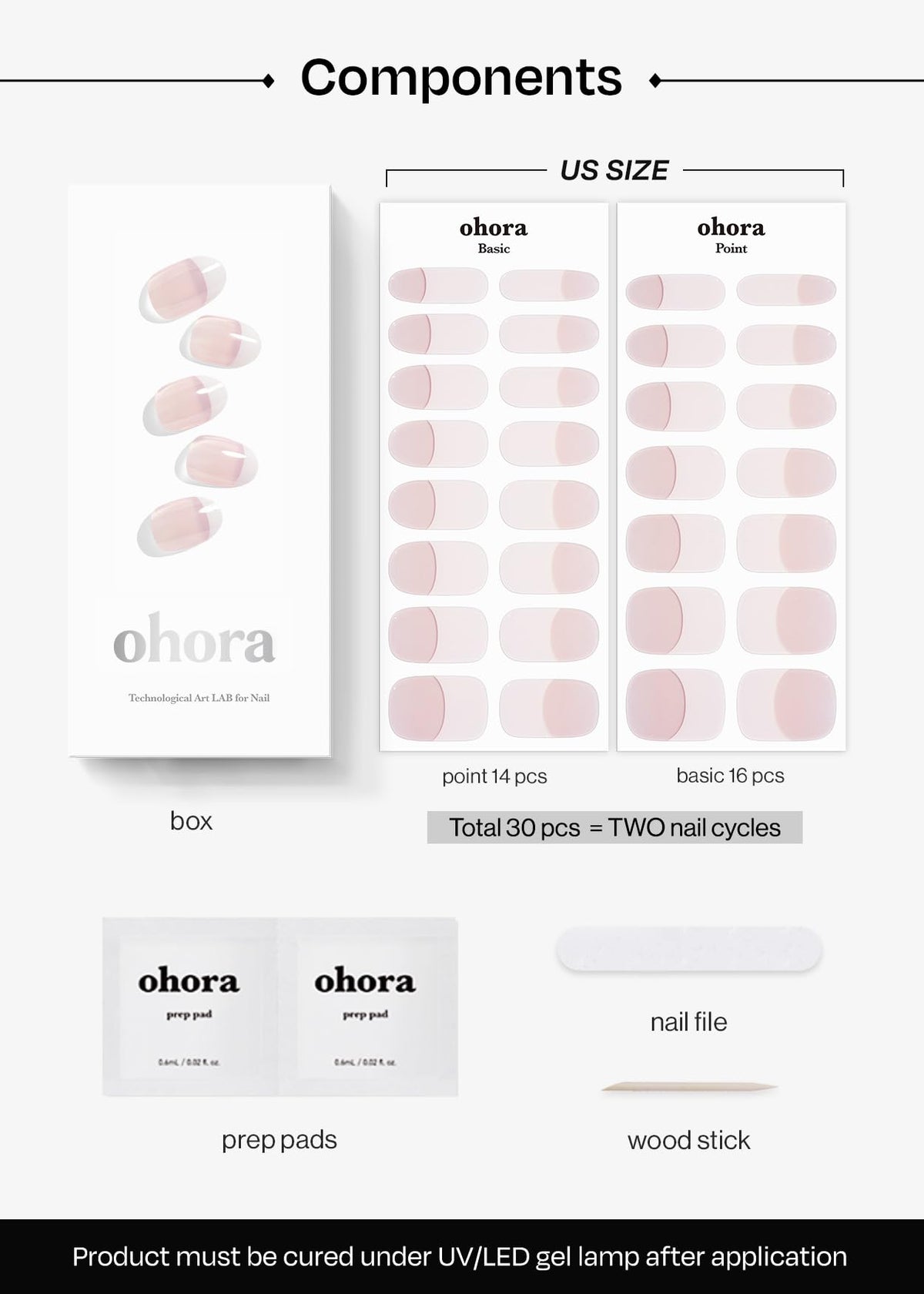 Application of ohora Semi Gel Nail Strips on nails