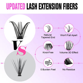 Application of Pawotence Lash Clusters with tweezers