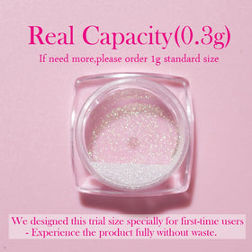 Application of Pretty Diva nail powder on nails