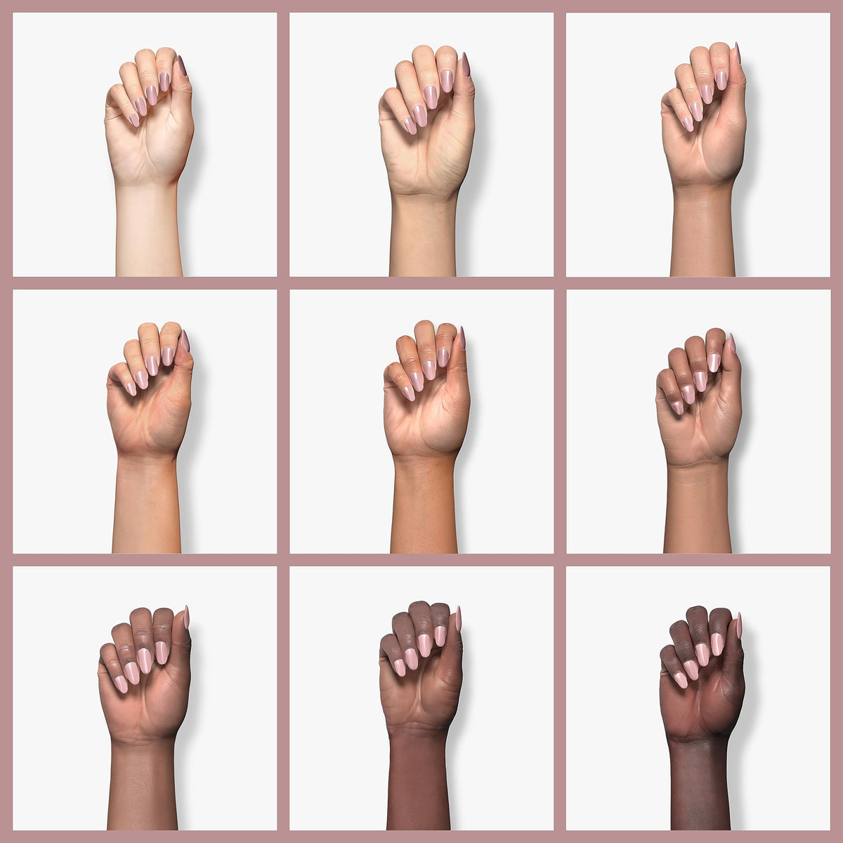 Application of RARJSM Dirty Rose Nude Gel Nail Polish on nails