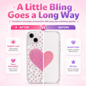 Application of rhinestones on a nail art design using Redtwo kit