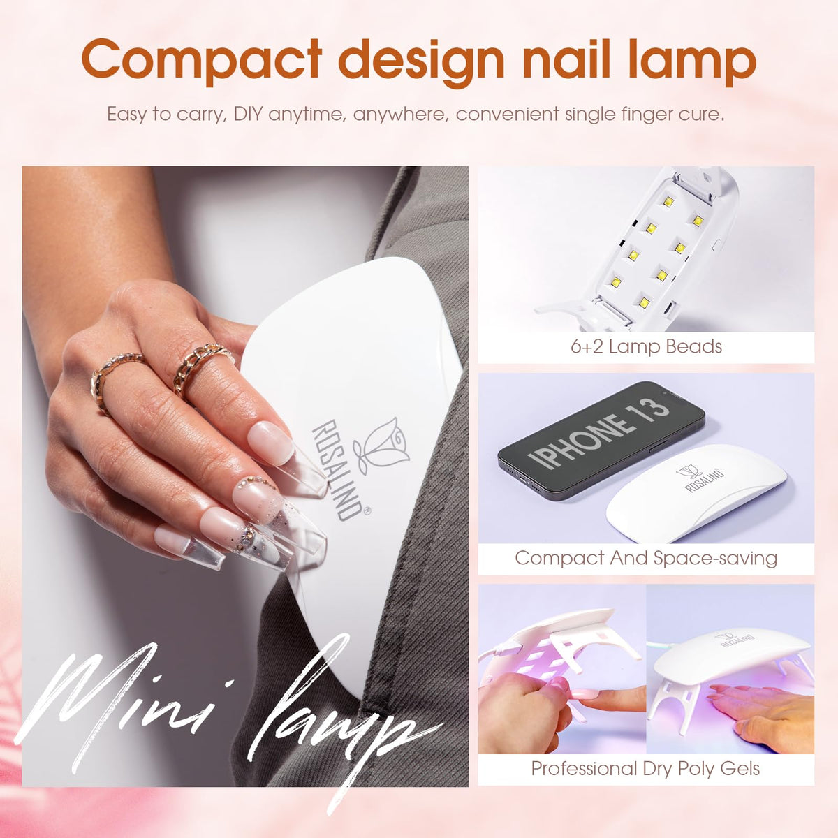 Application of ROSALIND Poly Nail Gel on nails