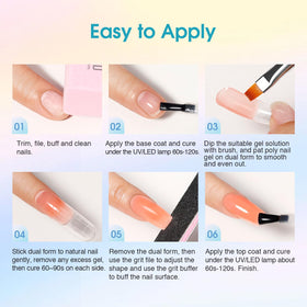 Application of ROSALIND Poly Nail Gel with brush